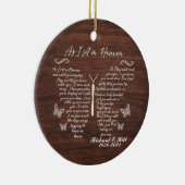 Gepersonaliseerd als ik zit in de hemel kerstversi keramisch ornament (Rechts)