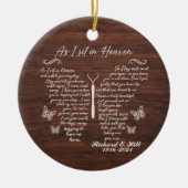 Gepersonaliseerd als ik zit in de hemel kerstversi keramisch ornament (Voorkant)