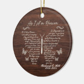 Gepersonaliseerd als ik zit in de hemel kerstversi keramisch ornament (Links)