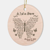 Gepersonaliseerd als ik zit in de hemel kerstversi keramisch ornament (Links)