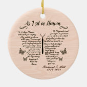 Gepersonaliseerd als ik zit in de hemel kerstversi keramisch ornament (Achterkant)