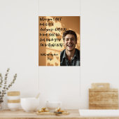 Gepersonaliseerd als je bang bent, ik zal hier zij poster (Keuken)