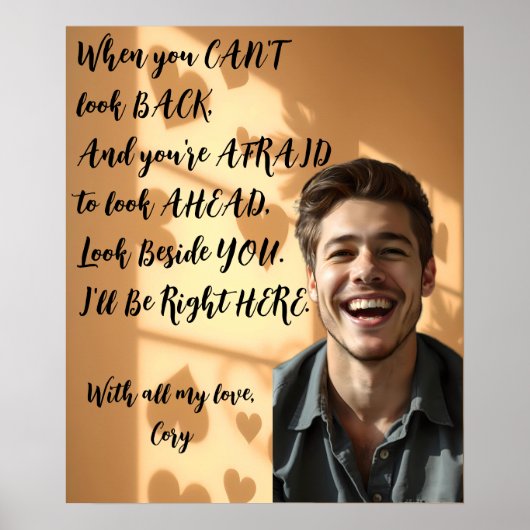 Gepersonaliseerd als je bang bent, ik zal hier zij poster (Voorkant)