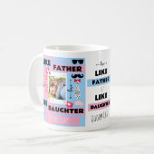 Gepersonaliseerd "als vader als dochter, oh crap" koffiemok (Voorkant links)