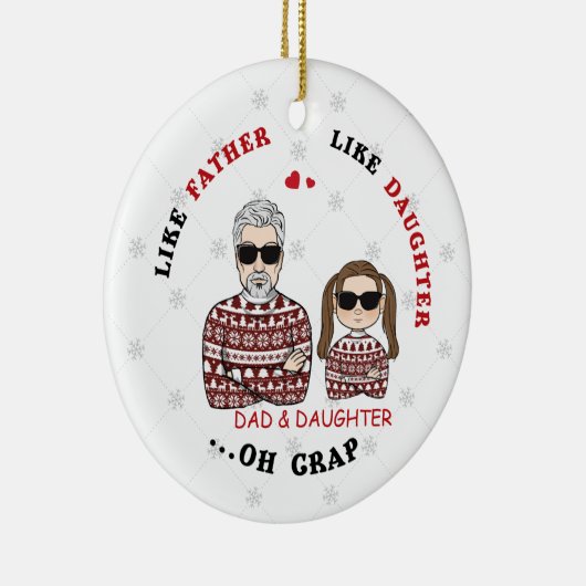Gepersonaliseerd als vader als dochter Ornament (Rechts)