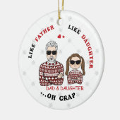 Gepersonaliseerd als vader als dochter Ornament (Links)