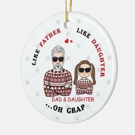 Gepersonaliseerd als vader als dochter Ornament (Links)