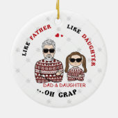 Gepersonaliseerd als vader als dochter Ornament (Achterkant)
