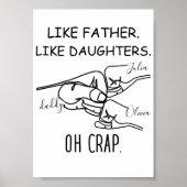 Gepersonaliseerd als vader Net als dochters Poster (Voorkant)