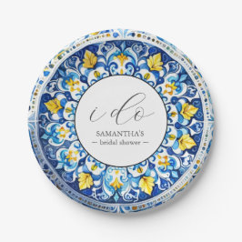 Gepersonaliseerd Amalfi Coast Vrijgezellenfeest Pa Papieren Bordje