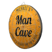 Gepersonaliseerd amberbier Man grot grote klok Dartbord (Voorkant Rechts)