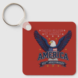 Gepersonaliseerd America 250 Zakelijke QR Code Vie Sleutelhanger