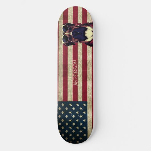 Gepersonaliseerd Amerikaans Bull Dog Skateboard (Voorkant)