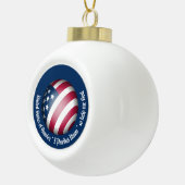 Gepersonaliseerd Amerikaans Wereldbol, Amerikaans  Keramische Bal Ornament (Rechts)