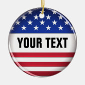 Gepersonaliseerd Amerikaanse versiering Keramisch Ornament (Voorkant)