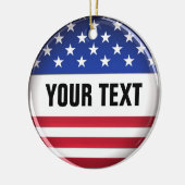 Gepersonaliseerd Amerikaanse versiering Keramisch Ornament (Links)