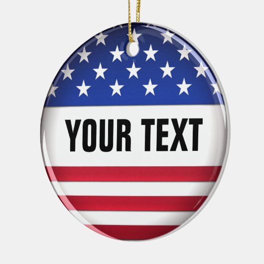 Gepersonaliseerd Amerikaanse versiering Keramisch Ornament (Links)