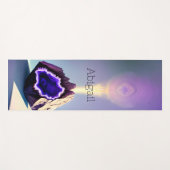 Gepersonaliseerd Amethyst Crystal Geode Paars Yogamat (Voorkant (horizontaal))