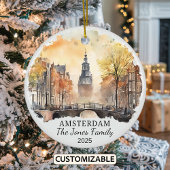 Gepersonaliseerd Amsterdams Ornament, Nederland Gi Keramisch Ornament