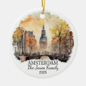 Gepersonaliseerd Amsterdams Ornament, Nederland Gi Keramisch Ornament (Voorkant)