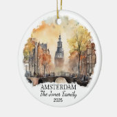 Gepersonaliseerd Amsterdams Ornament, Nederland Gi Keramisch Ornament (Links)
