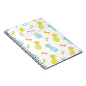 Gepersonaliseerd anananaspatroon notitieboek (Rechterzijde)