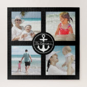 Gepersonaliseerd Anchor Photo Collage Black Legpuzzel (Verticaal)