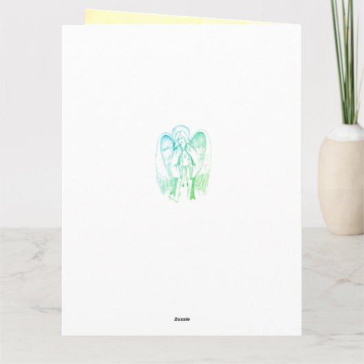 Gepersonaliseerd Angel ontwerp Get Well Kaart (Achterkant)