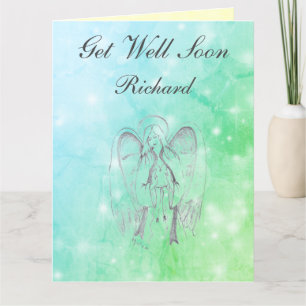 Gepersonaliseerd Angel ontwerp Get Well Kaart
