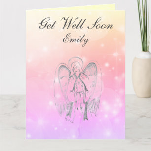 Gepersonaliseerd Angel ontwerp Get Well Kaart