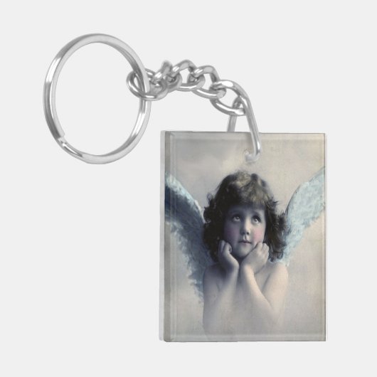 Gepersonaliseerd  Angel Sleutelhanger (Voorkant Links)