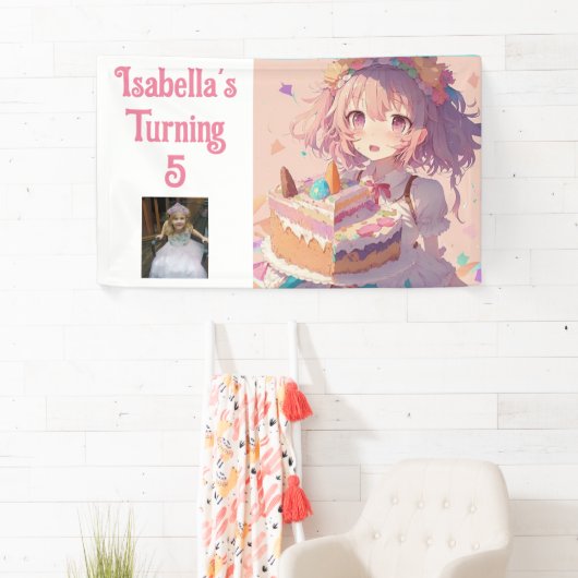 Gepersonaliseerd Anime Meisje Spandoek (Insitu)