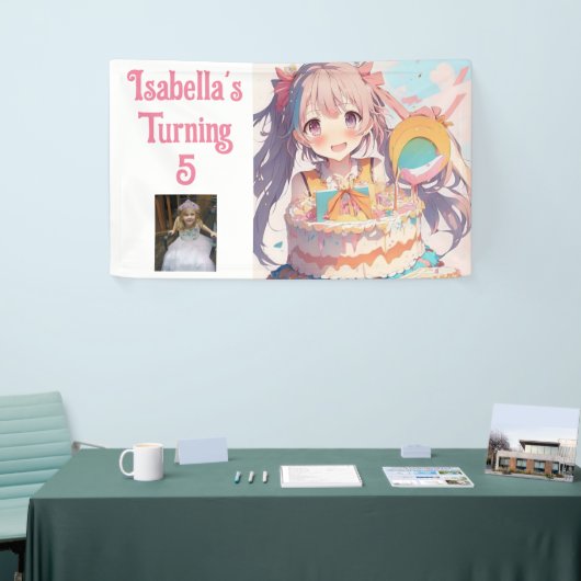 Gepersonaliseerd  Anime Meisje Spandoek (Beurs)