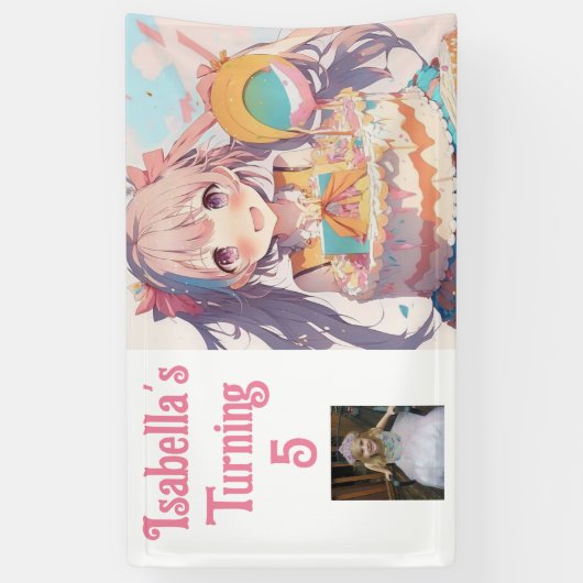 Gepersonaliseerd  Anime Meisje Spandoek (Verticaal)