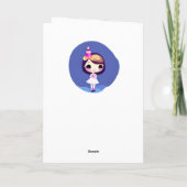 Gepersonaliseerd  Anime Verjaardagsmeisje Kaart (Achterkant)