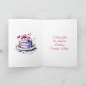 Gepersonaliseerd  Anime Verjaardagsmeisje Kaart (Binnen)