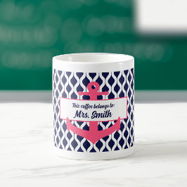 Gepersonaliseerd anker Deze koffie is van Teacher Koffiemok