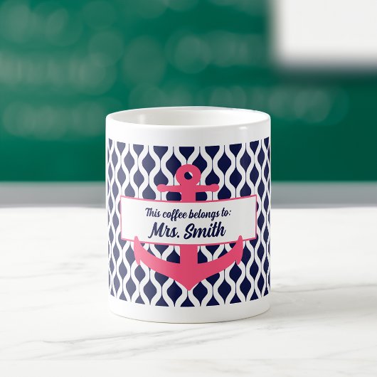 Gepersonaliseerd anker Deze koffie is van Teacher Koffiemok