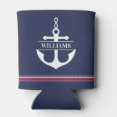 Gepersonaliseerd anker nautisch blikjeskoeler (Achterkant)