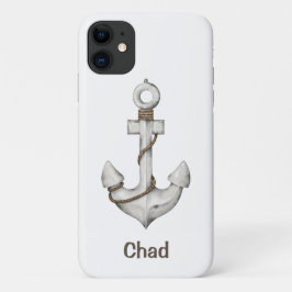 Gepersonaliseerd anker op wit Case-Mate iPhone case