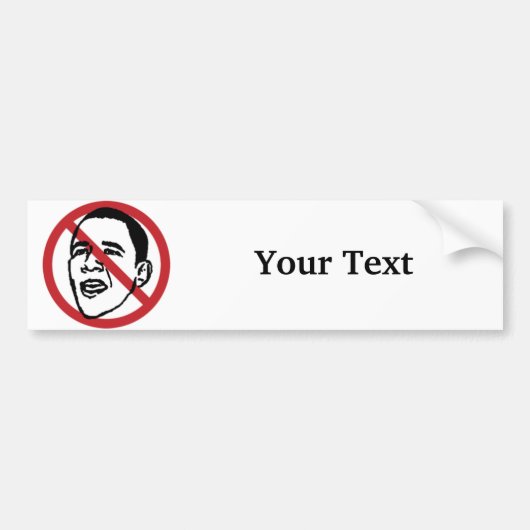 Gepersonaliseerd Anti-Obama Bumpersticker (Voorkant)