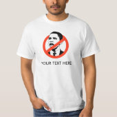 Gepersonaliseerd ANTI-OBAMA SLOGAN T-shirt (Voorkant)