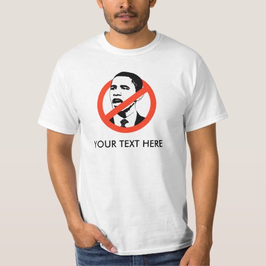 Gepersonaliseerd ANTI-OBAMA SLOGAN T-shirt (Voorkant)