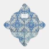 Gepersonaliseerd Antiek Portugees Tile Patroon Bedankdoosjes (Uitgevouwen)