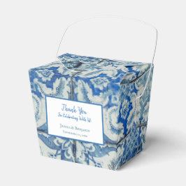 Gepersonaliseerd Antiek  Portugees Tile Patroon Bedankdoosjes