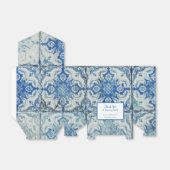 Gepersonaliseerd Antiek  Portugees Tile Patroon Bedankdoosjes (Uitgevouwen)