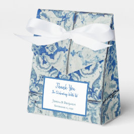 Gepersonaliseerd Antiek  Portugees Tile Patroon Bedankdoosjes