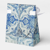Gepersonaliseerd Antiek  Portugees Tile Patroon Bedankdoosjes (Achterkant)