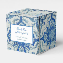 Gepersonaliseerd Antiek  Portugees Tile Patroon Bedankdoosjes