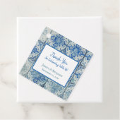 Gepersonaliseerd Antiek  Portugees Tile Patroon Bedankjes Labels (In situ)